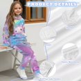 thumbnail image 6 of Uorisanigo Girls Boys Clothes 2 Piece Long Sleeve Hooded Cute Axolotl Rainbow Sweatshirt Top and Sweatpants Cozy Fall Winter Pullover Sweatsuit Kids Youth Matching Set, 6 of 7