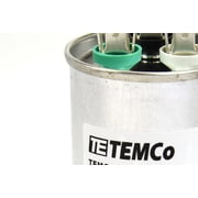 TEMCo 70+5 uF Dual Run Capacitor CBB65, 70/5 MFD, 370-440V, Round, 50/60Hz