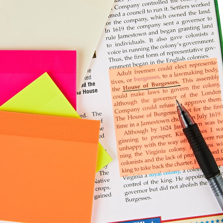 Pen+Gear Semi-Transparent Sticky Notes, 3" x 3", Multicolor, 6 Pads photo 6