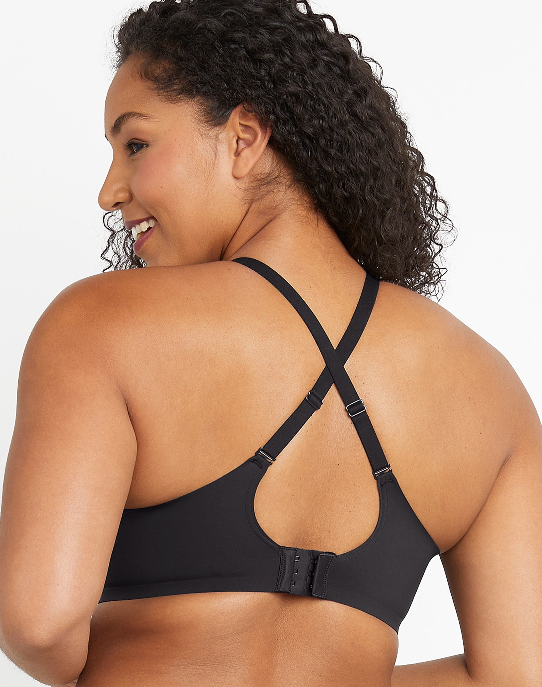 Maidenform One Fab Fit Wireless Demi Bra Black 42D Women's