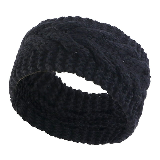 Diadema de punto elástico, diadema, herramienta de maquillaje, turbante para niñas y adultos Negro Salvador Envolturas de cabeza de punto