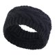 thumbnail image 1 of Diadema elástica de punto, gruesa, para el cabello, con orejeras, ideal para el ejercicio en invierno. Negro, 1 of 9
