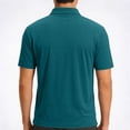 thumbnail image 5 of KeShDi Summer Tshirts Shirts for Men Colorblock Short Sleeve Shirt In Breathable Fabric with Classic Collar Green S, 5 of 7
