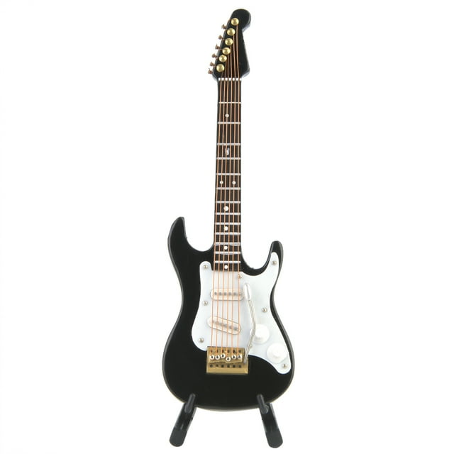 Miniature Musical Instruments,Delicate 14 cm Mini Miniature Guitarwith Stand Wooden Guitar Model Ultimate Reliability