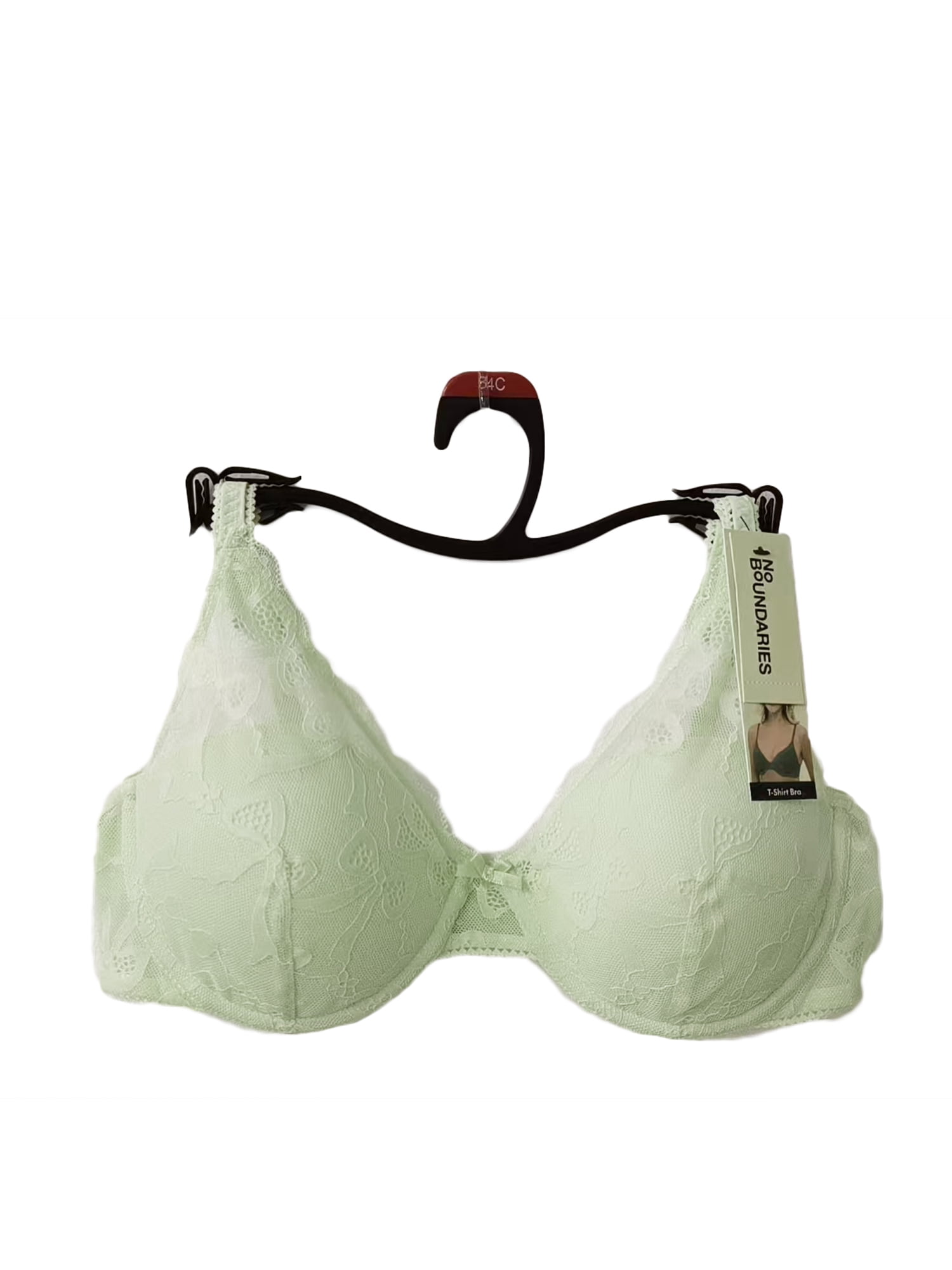 No Boundaries Bow Lace Half Cup Bra, Women's 34B-40DD
