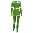 thumbnail image 7 of Shldybc Women's Sexy Butt Button Back Flap Jumpsuit V Neck Long Sleeve Romper Bodycon Pajamas Onesies, Adults Fashion Print Sexy Jumpsuit - Fall/Winter Clearance, 7 of 7