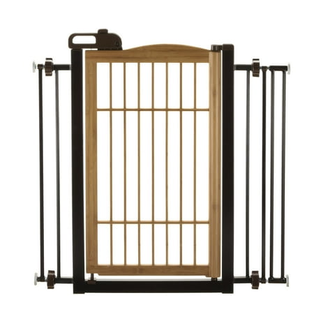 Richell USA 94181 Take One-Touch Pet Gate - Bamboo