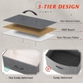 thumbnail image 6 of GALAXHERO 8 Drawer Dresser for Bedroom, Open Storage Shelves, Wooden Top, Fabric Bins for Closet, Living Room, Hallway, Charcoal Gray, 6 of 6