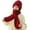 Red, variant on Women's Winter Knitted Hooded Scarf and Hat Integrated Set for Ear Windproof Cold Weather Accessory Red,One Size