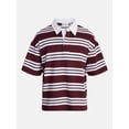 thumbnail image 5 of No Boundaries Striped Rugby Shirt with Short Sleeves, Men's XS-4XLT, 5 of 5