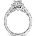 thumbnail image 2 of 14K White Gold Eternal Promise Lab Grown Diamond Halo Complete Ring (Size 7) Made In India rm2147e-050-7cwlg, 2 of 5