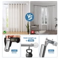 thumbnail image 5 of Urbanest Crackle Glass Flat Button 1" 5/8" Double Drapery Curtain Window Rod Set - 28" to 48", Brushed Steel, 5 of 6
