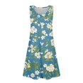 thumbnail image 7 of GXIPO Girls Sleeveless A-Line Floral Casual Holiday Dress Little Girl Dresses Girls Preppy Clothes for 3-14 Spring Outfits Red 10-12 Years, 7 of 7