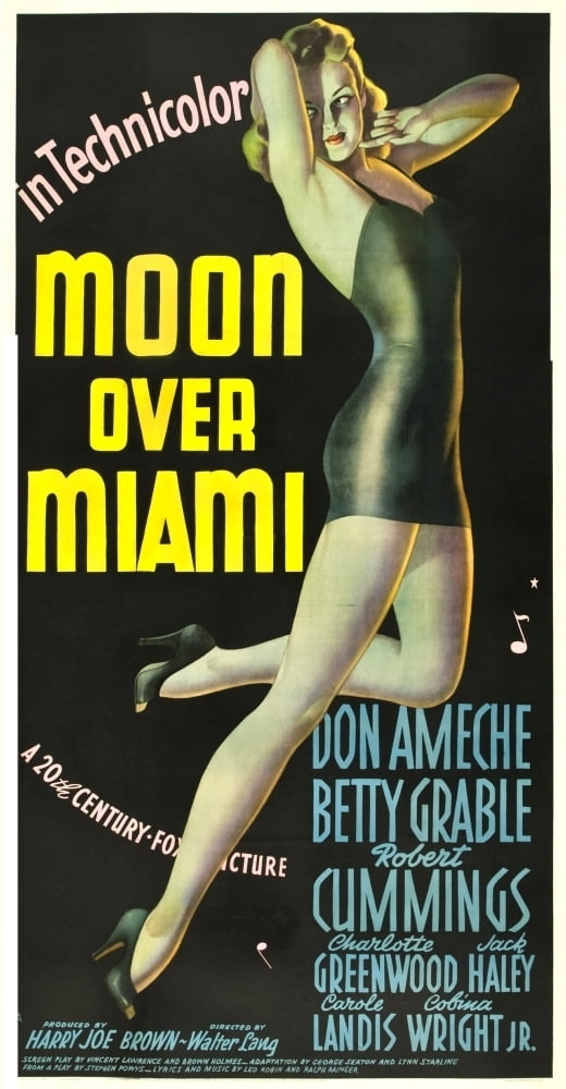 MOON OVER MIAMI MOVIE POSTER Betty Grable HOT VINTAGE 1 