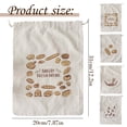 thumbnail image 3 of Reusable Cotton Bread Bag for Homemade Sourdough Storage, 15"x12.3" Extra-Large, Keeps Bread Fresh for Weeks in Fridge or Freezer, A, By Preplabs, 3 of 9