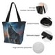 thumbnail image 4 of Balery Lonely Night Sky Wolf Bolsa de Hombro con Diseño, Bolsa Grande y Duradera, Bolsa Versátil para Compras, 4 of 6