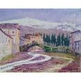 thumbnail image 2 of Darío de Regoyos 24x20 Black Ornate Framed Double Matted Museum Art Print Titled: Sierra Nevada, 2 of 5