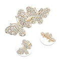thumbnail image 7 of Unique Bargains Halloween Christmas Rhinestone Palm Hair Clips Butterfly & Four-leaf Clovers & 8-shaped 3 Pcs, 7 of 7