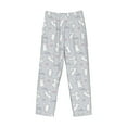 thumbnail image 6 of Uemuo Fun Rabbit Pattern Men's Wide Leg Palazzo Lounge Pants with Pockets Light Weight Loose Comfy Casual Pajama Pants-Medium, 6 of 9