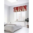 thumbnail image 3 of Christmas Valances for Windows, Snowflakes Retro Snowman Watercolor Red Light Filtering Window Treatment Valances, Rod Pocket Small Curtains for Kitchen/Bathroom, 54"x18", 3 of 9