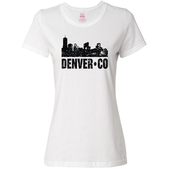 Inktastic Denver Colorado Skyline Grunge Women's T-Shirt