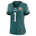 thumbnail image 2 of Women's Nike Jalen Hurts Midnight Green Philadelphia Eagles Super Bowl LIX Game Player Jersey, 2 of 7