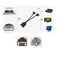 thumbnail image 1 of Pin Doble VGA Hembra perfke Adaptador de Cable DVI a VGA, 1 of 8