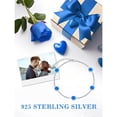 thumbnail image 2 of CACA LADY Blue Opal Anklet for Women 925 Sterling Silver Summer Beach Anklet Birthday Jewelry for Wife Mom, 2 of 6