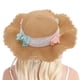 thumbnail image 5 of Sombrero de paja para mujer con circunferencia de 56-58 cm, sombrero de ala grande para playa, sombrero de protección solar con forma de mariposa y conjunto de bolsa de paja, 5 of 5