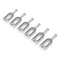 thumbnail image 4 of 6Pcs Electric Guitar Tremolo Bridge Saddle U Shaped String Tuning Screw Saddle Accessory Silver, 4 of 14