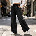 thumbnail image 2 of ClodeEU Women's Elastic Waist Wide Leg Jeans,Casual Loose Denim Pants with Pockets ,Women's S-XXL, 2 of 8
