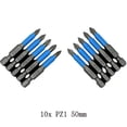 thumbnail image 1 of 10pcs 50mm Non Slip Screwdriver Bit Magnetic Single Head PH1/PH2/PH3/for PZ1/for PZ2/PZ3 PZ1, 1 of 5
