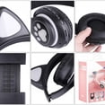 thumbnail image 4 of Kids Wireless Headphones Cat Ear LED Light Up Bluetooth Foldable Headphones Over Ear with Microphone for Girls Boys School Online Learning (Black), 4 of 6