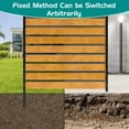 thumbnail image 6 of NAIZEA Air Conditioner Fence Outdoor Privacy Fence Screen, Pool Equipment Enclosure Fence Trash Can Enclosure Metal Stake Wood Fence Panels for Outside 48" W x 48" H, 2 Panels, 6 of 12