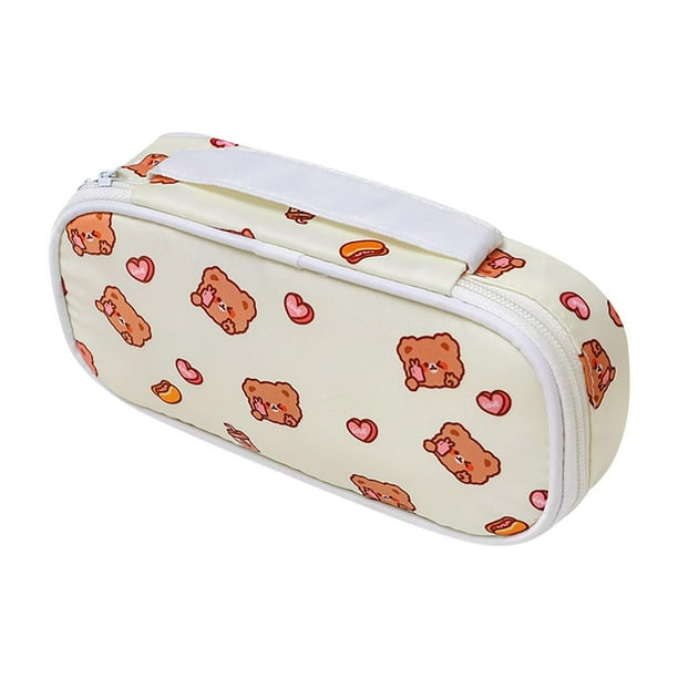 Bolsa de maquillaje transparente de gran capacidad - Estuche para lápices para guardar y organizar, bolsa de cosméticos transparente de 1