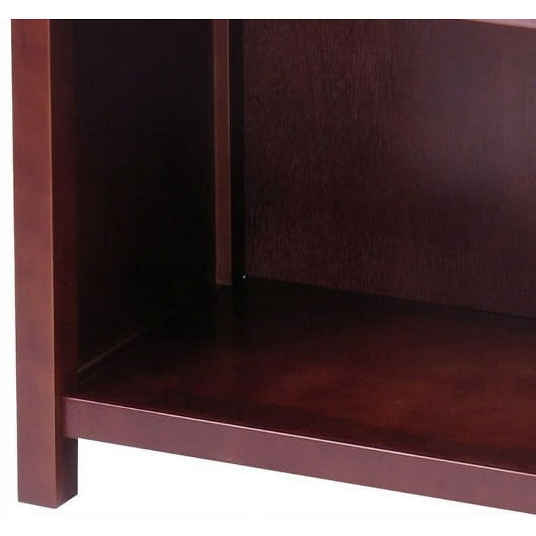 30 3 Tier Milan Storage Shelf or Bookshelf Long Walnut - Winsome