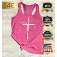 thumbnail image 2 of S4E Women's Jesus Cross Religious Racerback Slim Fit XX-Large Fuchsia, 2 of 4