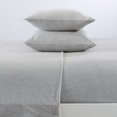 thumbnail image 3 of Great Bay Home Heathered Melange T-Shirt Jersey Knit Wrinkle Resistant Sheet Set  (Twin XL, Light Grey), 3 of 7