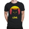 thumbnail image 2 of Retro Grumpy Cat Love Sunset Men's T-shirt, 2 of 3