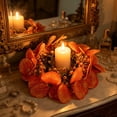 thumbnail image 4 of Thanksgiving Decor, Fall Decorations for Home, Autumns Money-Leaf Candle Ring Wreath And Thanksgiving Home Decor Wreath And Suitable For Candle Centerpieces, 4 of 6