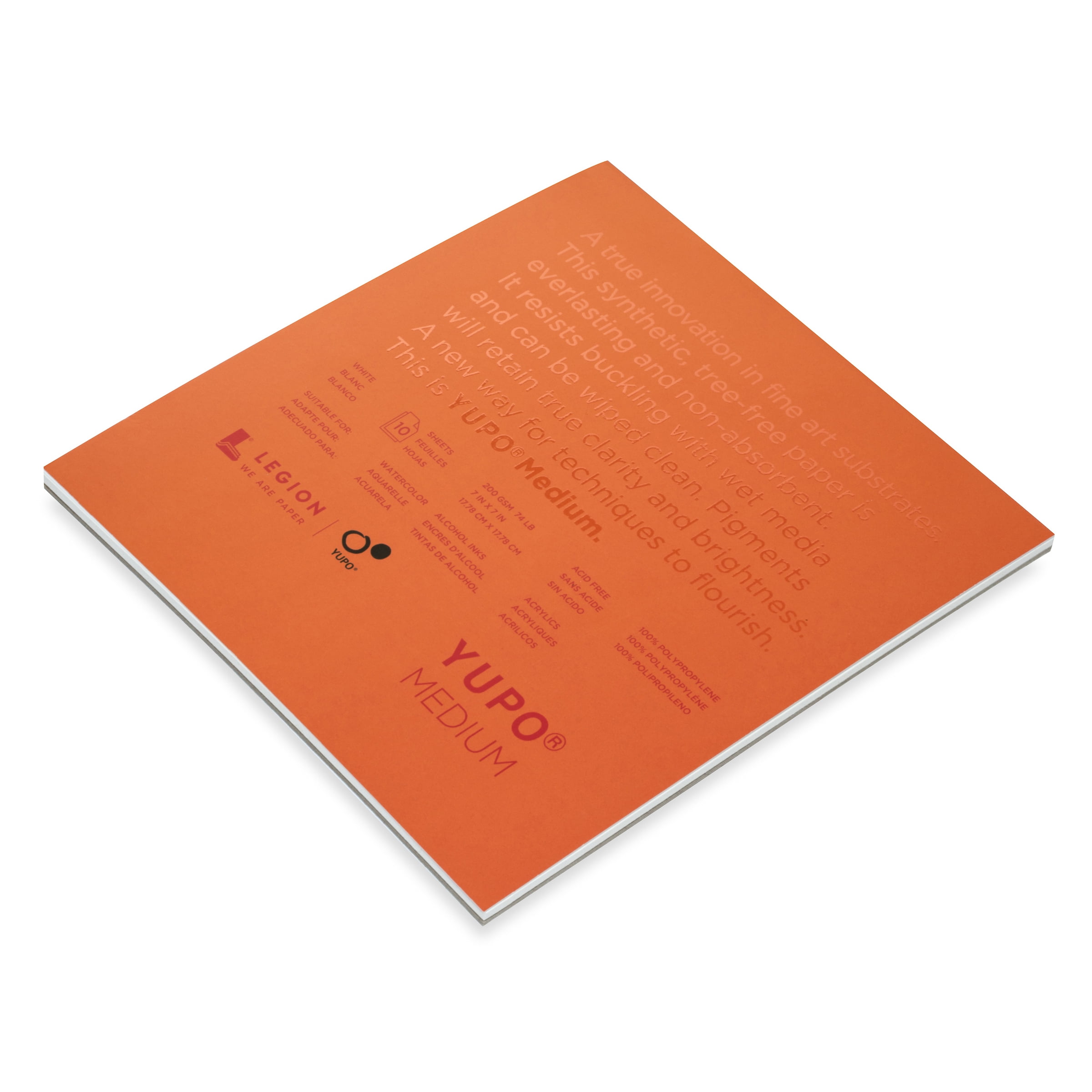 Legion Paper Yupo Medium Watercolor Pad, 7in x 7in, 10 Sheets/Pad
