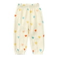 thumbnail image 5 of KYAIGUO 1-8T Baby Kids Boys Long Bloomers Pants Toddler Girls Soft Slub Cotton Harem Pants Basic Plain Summer Spring Comfy Cotton Linen Pants Trouser, 5 of 10
