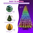thumbnail image 3 of Christmas Tree Lights Christmas Fairy LED String Light AYAMAYA Waterproof Color Changing Rope Light for Garden Indoor&Outdoor Decorations Ornaments for Party (Fit 5-9ft Xmas Tree), 3 of 7
