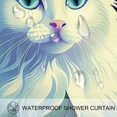 thumbnail image 3 of Cat Waterproof Printed Bathroom Shower Curtain Sets with Hooks - Stylish Bathroom Decoration, 3 of 6