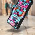 thumbnail image 2 of DALUX Hybrid Kickstand Holster Phone Case Compatible with Motorola Moto E (2020) - Teal Stylish Camo, 2 of 2