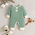 thumbnail image 2 of Otqutp 0-18 Months Baby Boys Girls Long Sleeve Winter Cute Fashion Prints Jumpsuit Romper Footed Pajamas Warm Spring Outfit Clothes(GN1-2,0-3 Months), 2 of 7