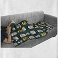 thumbnail image 5 of Scandinavian Soft Flannel Fleece Throw Blanket, Nesting Dolls on a Dark Teal Background, Cozy Plush for Indoor and Outdoor Use, 70" x 90", Teal Multicolor, by Ambesonne, 5 of 5