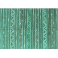 thumbnail image 1 of Ahgly Company Machine Washable Indoor Rectangle Southwestern Turquoise Blue Country Area Rugs, 5' x 7', 1 of 4