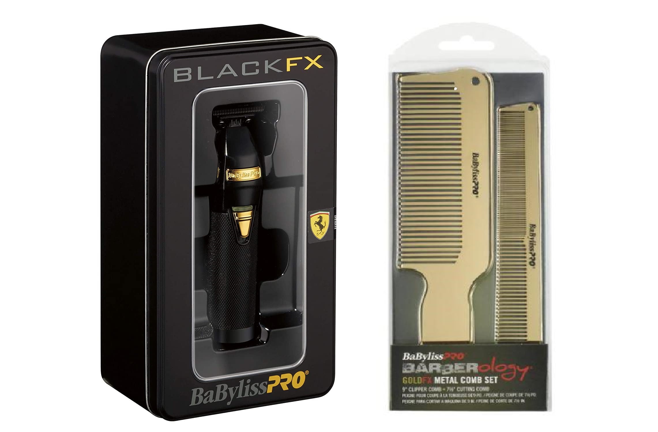 BaByliss PRO BlackFX Outlining Trimmer FX787BN and Comb Set 