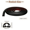 thumbnail image 2 of Uxcell Housse de Cordon 8 Pieds pour Plancher L0.3"xH0.3 Pouces Cache-Câbles de Rallonge Housses de Fil Noir, 2 of 7